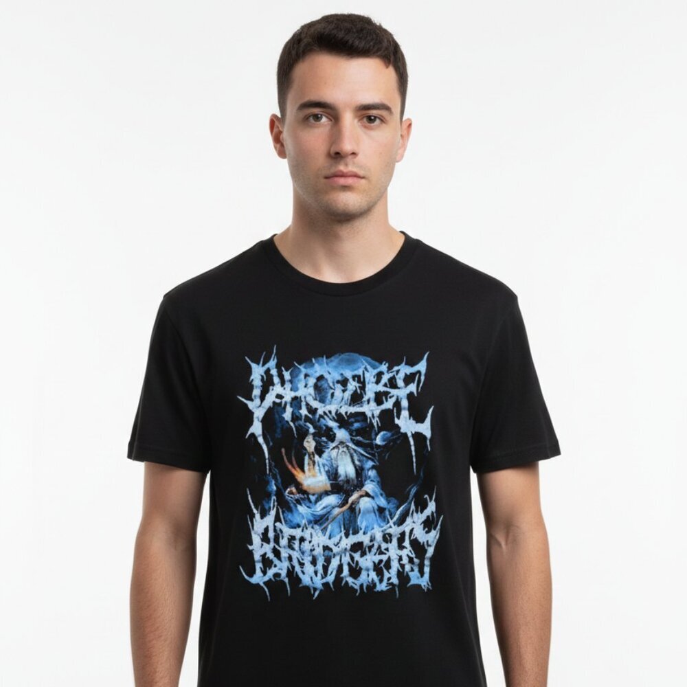 Phoebe Bridgers Metal Logo Wizard Graphic T-Shirt Black Small